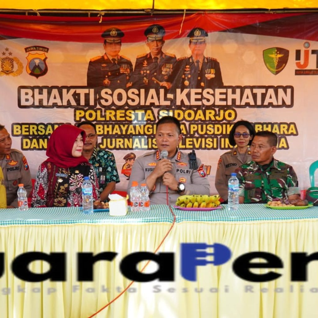 Polresta Sidoarjo Bersama IJTI Gelar Bakti Kesehatan Cegah Stunting