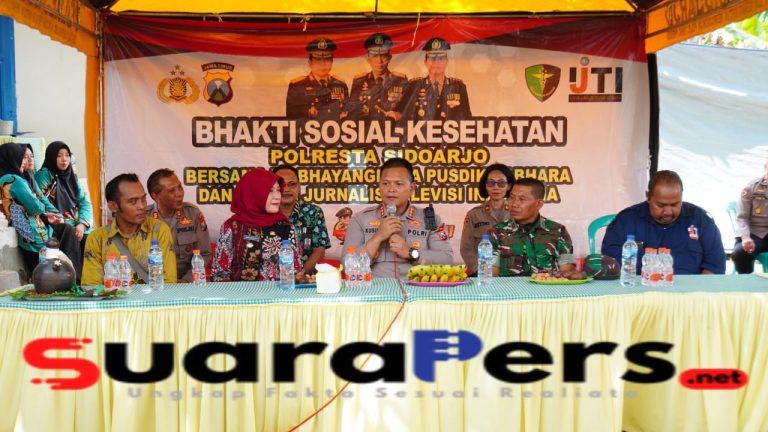 Polresta Sidoarjo Bersama IJTI Gelar Bakti Kesehatan Cegah Stunting
