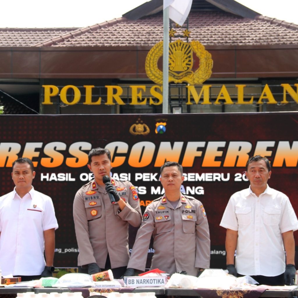 Polres Malang Berhasil Mengungkap 281 Kasus pada Operasi Pekat Semeru 2023