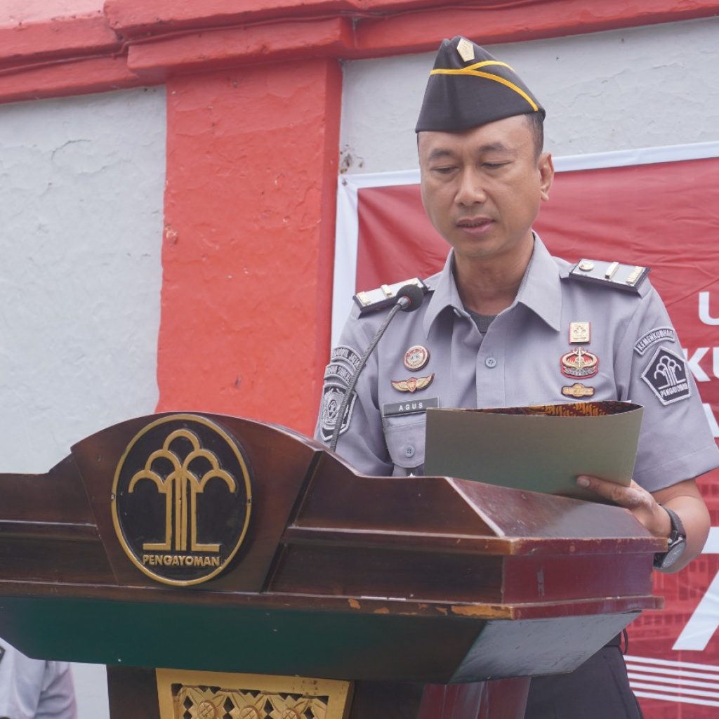 Rutan Sumenep Menggelar Upacara Peringatan Hari Kemenkumham RI Ke-78