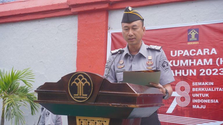 Rutan Sumenep Menggelar Upacara Peringatan Hari Kemenkumham RI Ke-78