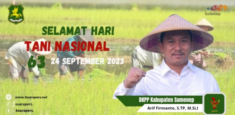 Dinas Ketahanan Pangan dan Pertanian Mengucapkan, Selamat Hari Tani Nasional