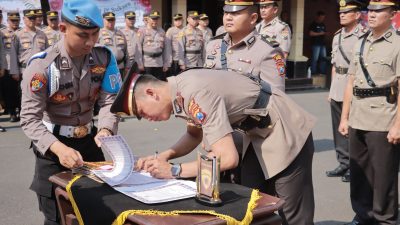 Kapolres Pimpin Serah Terima Pejabat Utama dan Kapolsek