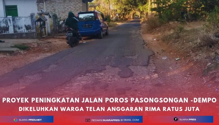Telan Anggaran Lima Ratus Juta, Proyek Peningkatan Jalan Poros Pasongsongan-Dempo Dikeluhkan Warga