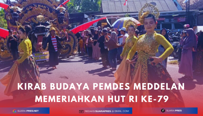 Kirab Budaya Pemdes Meddelan ikuti karnaval Hut RI 79  