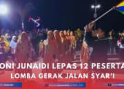 Kepala Desa Sapeken Lepas Lomba Gerak Jalan Syar’i Memperingati Jasa Pahlawan RI Ke 79.