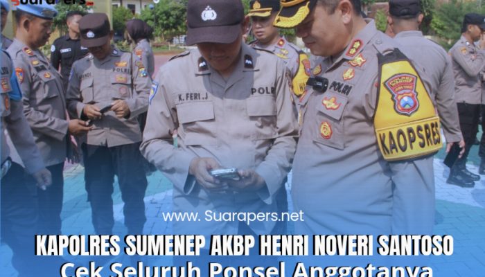 Kapolres Sumenep Akbp Henri Noveri Santoso Cek Ponsel Anggotanya, Antisipasi Judi Online