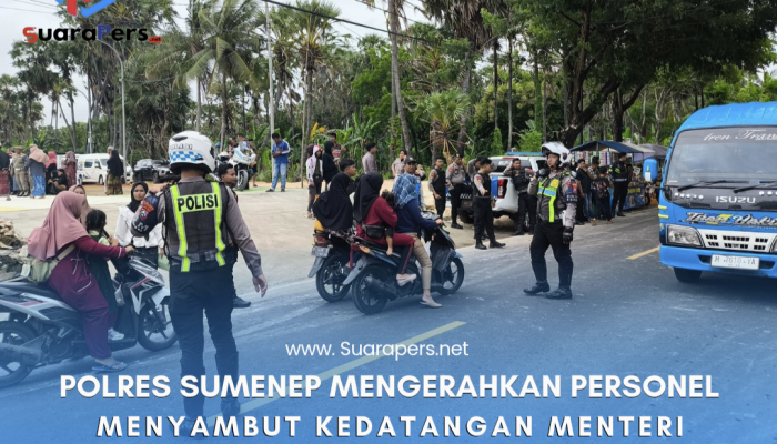 Kunjungan Menteri Kebudayaan RI, Polres Sumenep Terjunkan Personel Untuk Pengamanan Lalu Lintas 