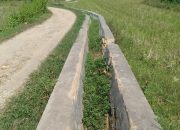 Anggaran Ratusan Juta Menguap, Irigasi di Kecer Tak Sampai Setahun Sudah Retak