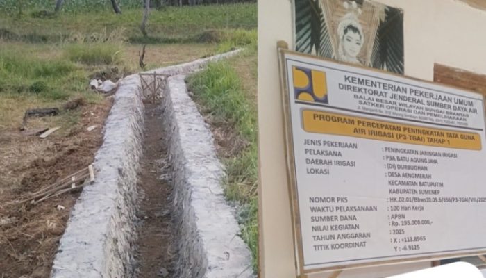 Papan Informasi Proyek Irigasi di Aeng Merah Tak Terpasang, Diduga Disimpan di Rumah