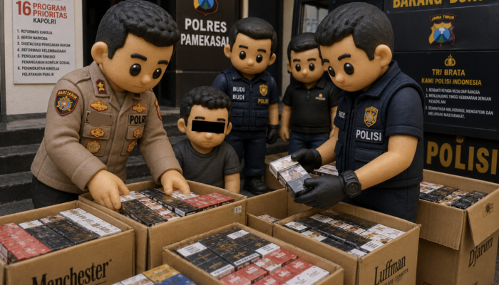 Kasus Dugaan Kehilangan Rokok Ilegal di Pamekasan Jadi Sorotan, Publik Desak Propam Turun Tangan